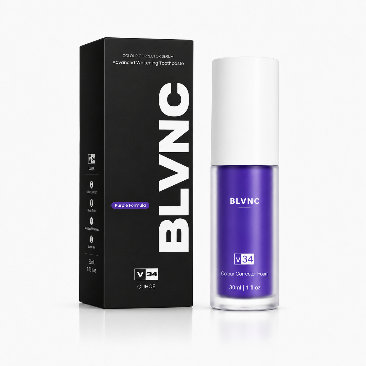 Whitening purple toothpaste